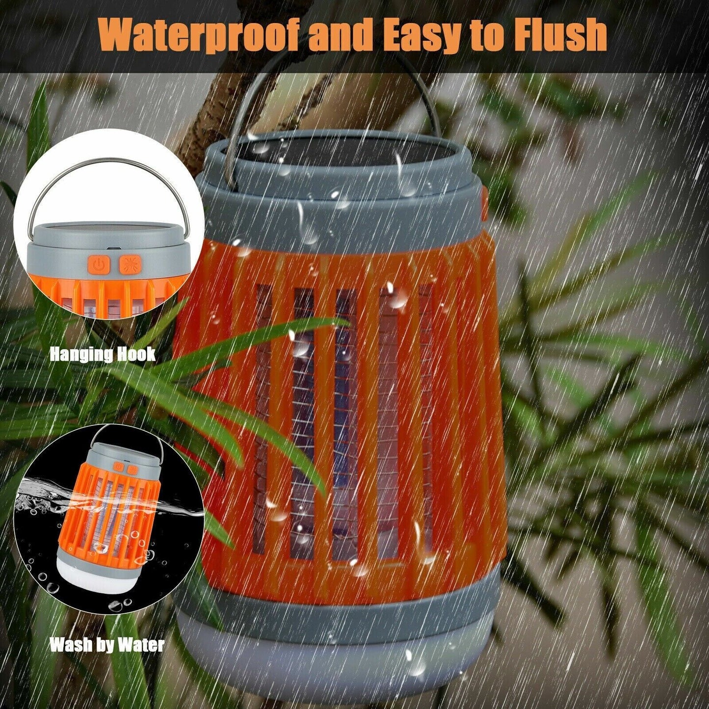 Solar-Powered USB Insect Zapper - Ultimate Mosquito and Bug Trap Lamp