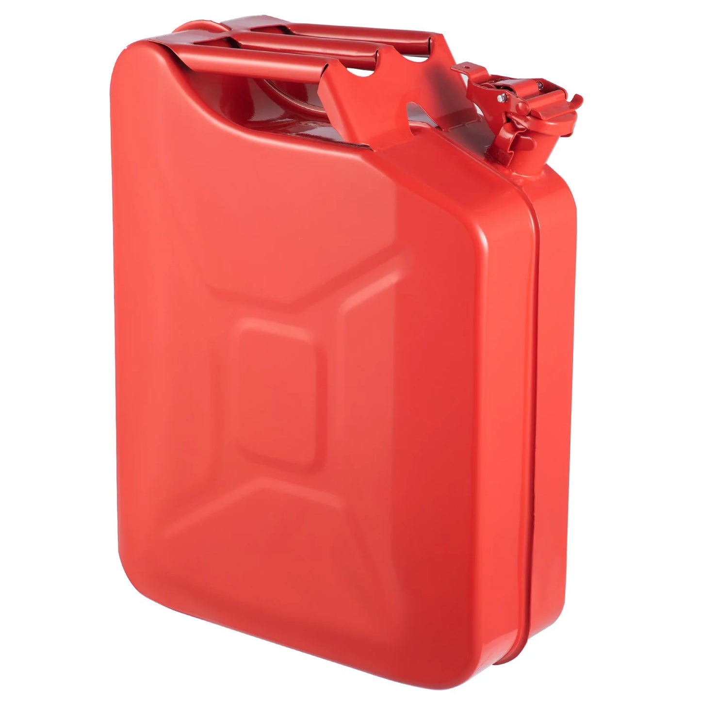 VEVOR 5.3 Gallon (20 L) Portable Jerry Fuel Can with Flexible Spout System - Rustproof and Heat-Resistant Steel Tank for Vehicles and Equipment, Red